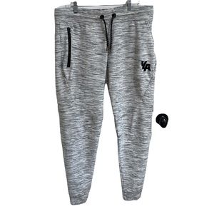 YoungLA Heathered Gray Joggers with Black Accents